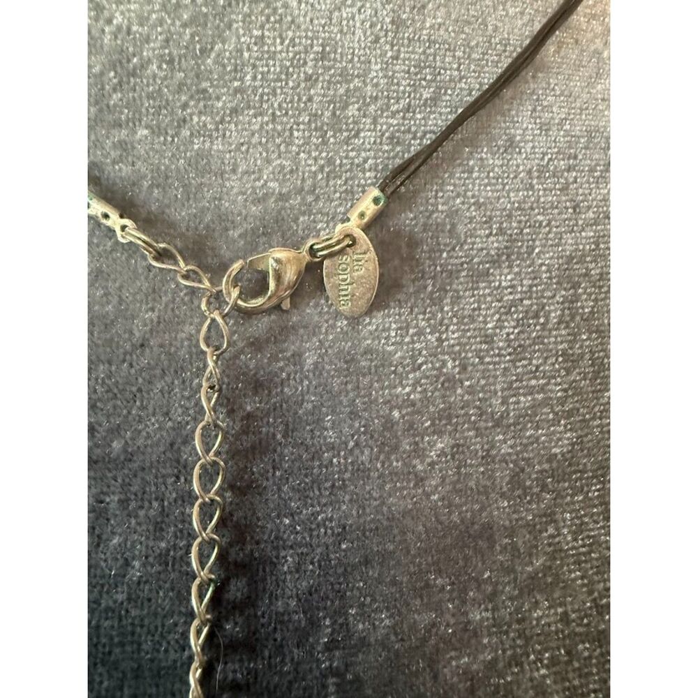 Retired Lia Sophia Necklace/Choker Silver Sea foam Bead - Picture 5 of 5
